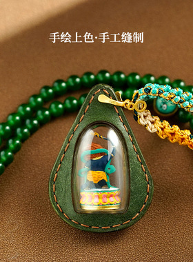 新非遗手绘立体擦擦皮壳嘎乌盒唐