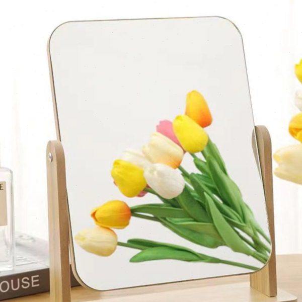 台式化妆镜木质高清单面梳妆镜桌面宿舍卧室生日送生日礼物可刻字,家庭/个人清洁工具,随身化妆镜,淘宝优惠券,粉丝福利购,淘宝优惠卷