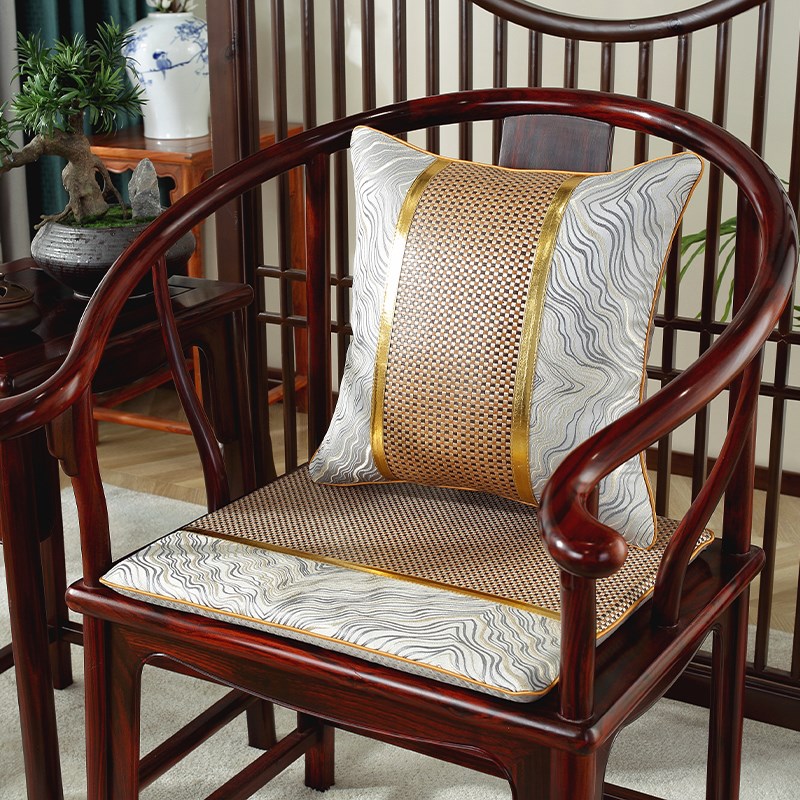 夏季中式红木沙发坐垫红木椅子坐垫实木沙发藤席夏V凉垫圈椅茶椅