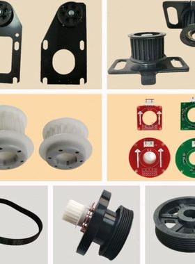 电梯门机皮带轮6PJ457 展鹏门机同步带轮 编码器减速机构支架总成