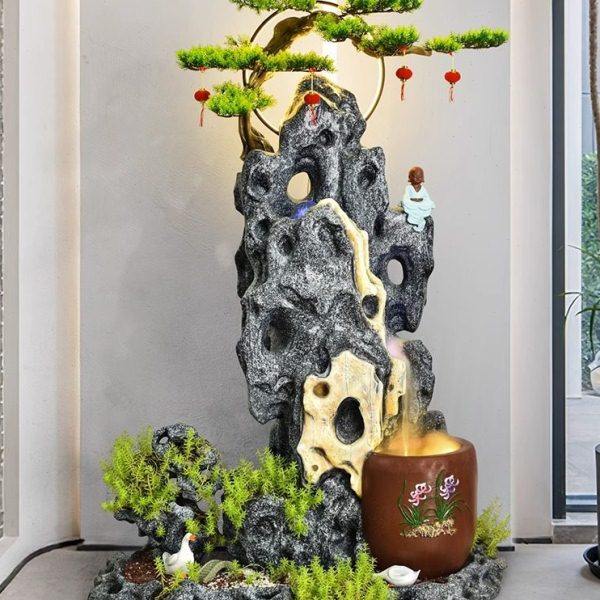 入户客厅庭院阳台花园造景布置太湖石假山流水喷泉招财景观摆件,家居饰品,户外/庭院摆件,淘宝优惠券,粉丝福利购,淘宝优惠卷