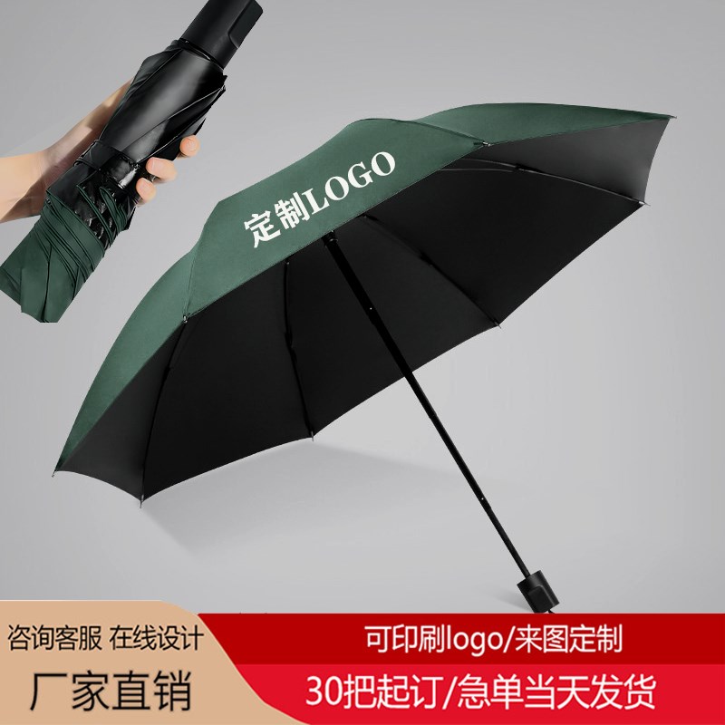雨伞定制logoj可印广告图案长柄折叠伞晴雨两用高端太阳伞防紫外