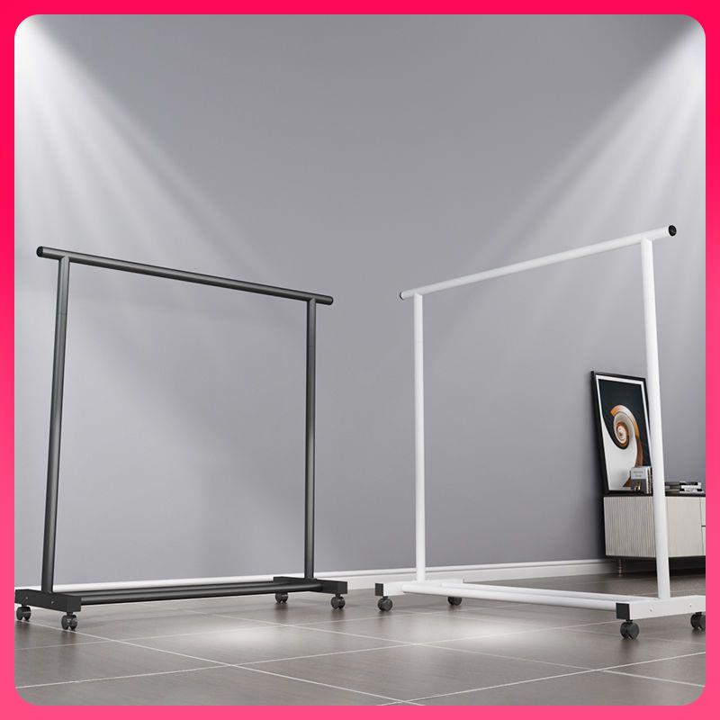 ⇛挂衣架落地带滚轮学生宿舍用落地衣架小型折叠晾衣架落地式毛巾