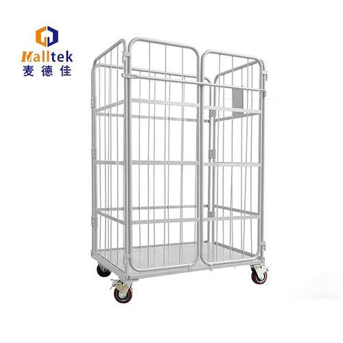 MT-LRC02供应仓库理货周转物流台车喷塑周转车金属笼车喷塑物流车