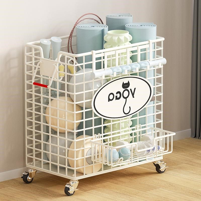 瑜伽垫收纳筐家用健身运动器材哑铃羽毛球拍收纳架夹缝置物架神器,收纳整理,运动器材收纳用具,淘宝优惠券,粉丝福利购,淘宝优惠卷