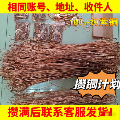 攒单攒铜 紫铜鼻子铜废料铜垫片铆钉电线铜排编织带一分钱铜料