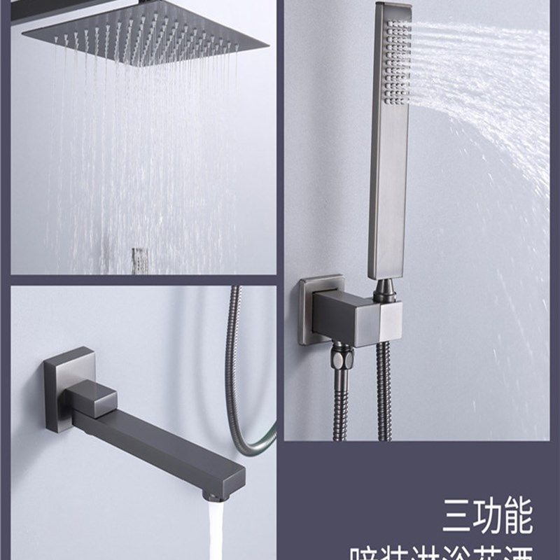 全铜暗装简易花洒隐藏入墙嵌入式家用工程浴室淋浴房增压淋浴套装,家装主材,暗装淋浴花洒,淘宝优惠券,粉丝福利购,淘宝优惠卷