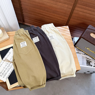 3岁女宝宝宽松休闲裤 子春秋1 男童洋气工装 裤 自留 老爹裤 儿童裤