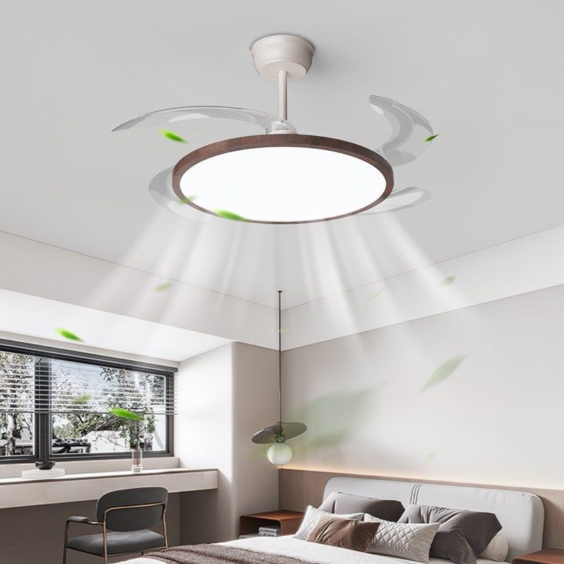 全光谱风扇灯省电新款卧室餐厅灯扇一体吊扇灯隐形胡桃木电风扇灯,家装灯饰光源,风扇灯,淘宝优惠券,粉丝福利购,淘宝优惠卷