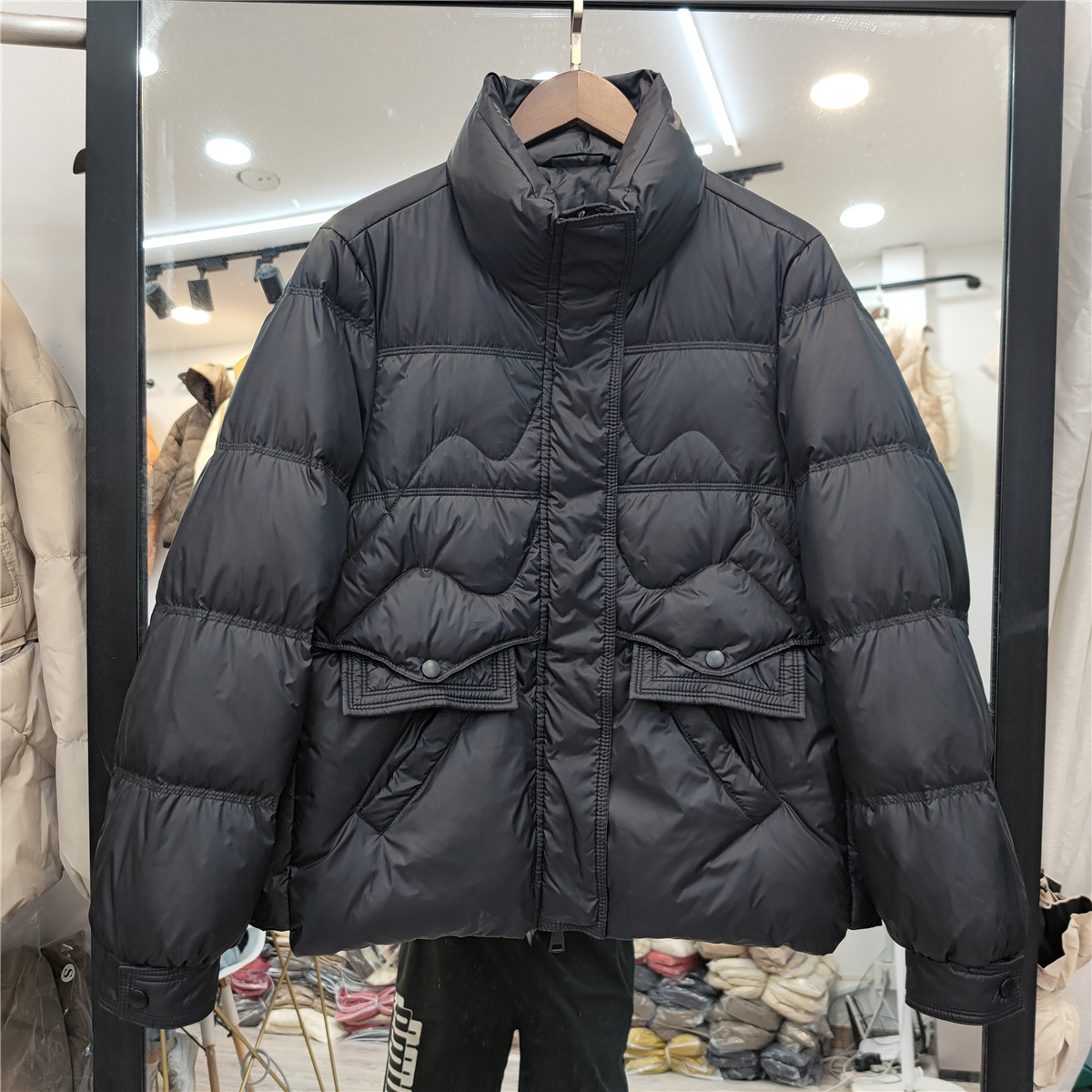 立领羽绒服女短款保暖外套