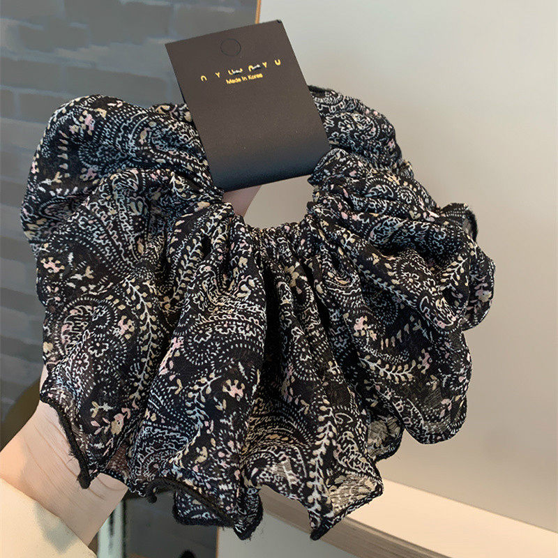 法式碎花雪纺发圈大号大肠圈简约百搭印花甜美褶皱扎发耐用皮筋女,节庆用品/礼品,文化创意手环,淘宝优惠券,粉丝福利购,淘宝优惠卷