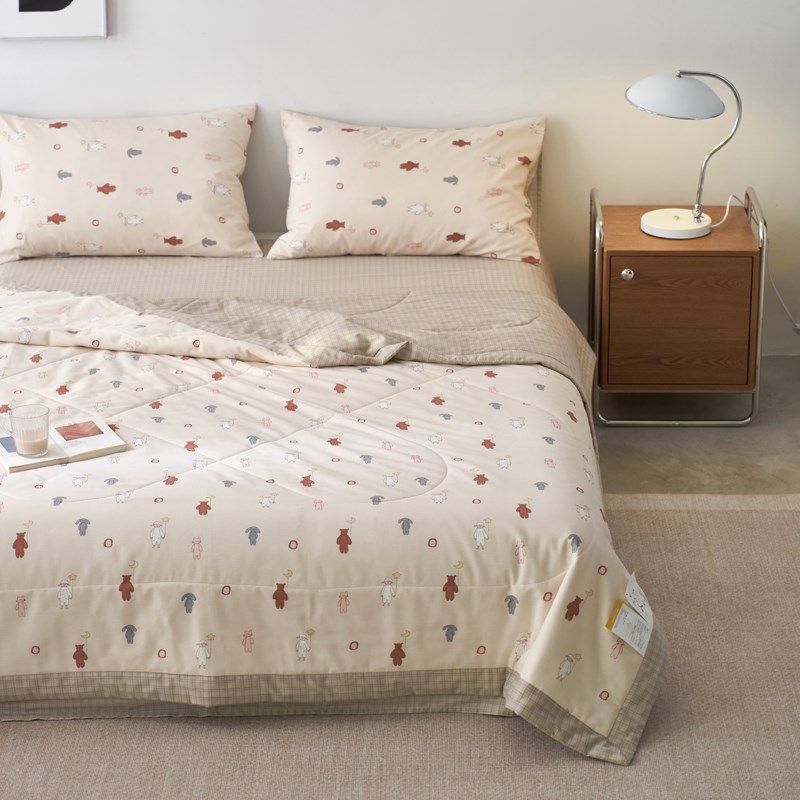 小清新全棉纯棉夏被空调被夏凉被里外全棉棉花被子双人被芯可水洗,床上用品,棉花被,淘宝优惠券,粉丝福利购,淘宝优惠卷