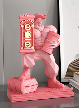 创意肌肉财神爷招财摆件健身房店铺新店开业礼物前台装饰乔迁礼品