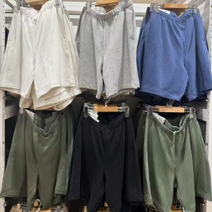 男女装高弹力休闲短裤宽松休闲户外运动中裤子起居裤卫裤R475827