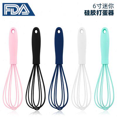 缤纷色彩系列 6寸不锈钢硅胶打蛋器六寸多颜色迷你打蛋器粉色