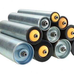 套胶滚筒托辊无动力滚筒输送带外胶辊滚筒不锈钢包胶滚筒加工定制