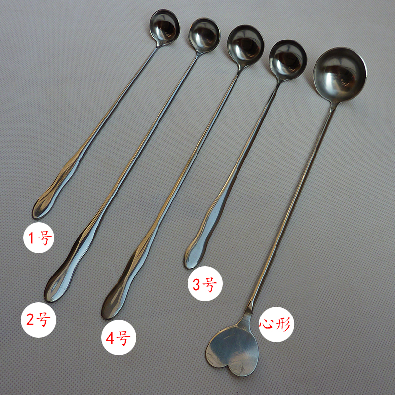 烘培勺蜂蜜奶粉长把勺o不锈钢勺37三七粉勺2克勺控盐勺量勺刻度测