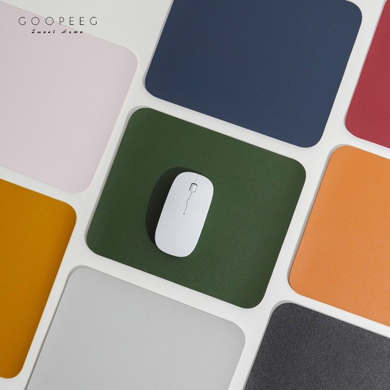 鼠标垫男女学生PU皮革防滑舒适家用办公用品游戏小号鼠标垫定制