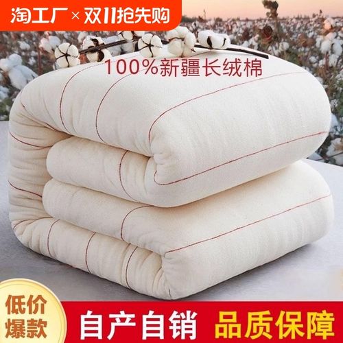 新疆棉花被一级长绒棉被子纯棉絮被芯加厚保暖春秋冬被棉褥子床垫