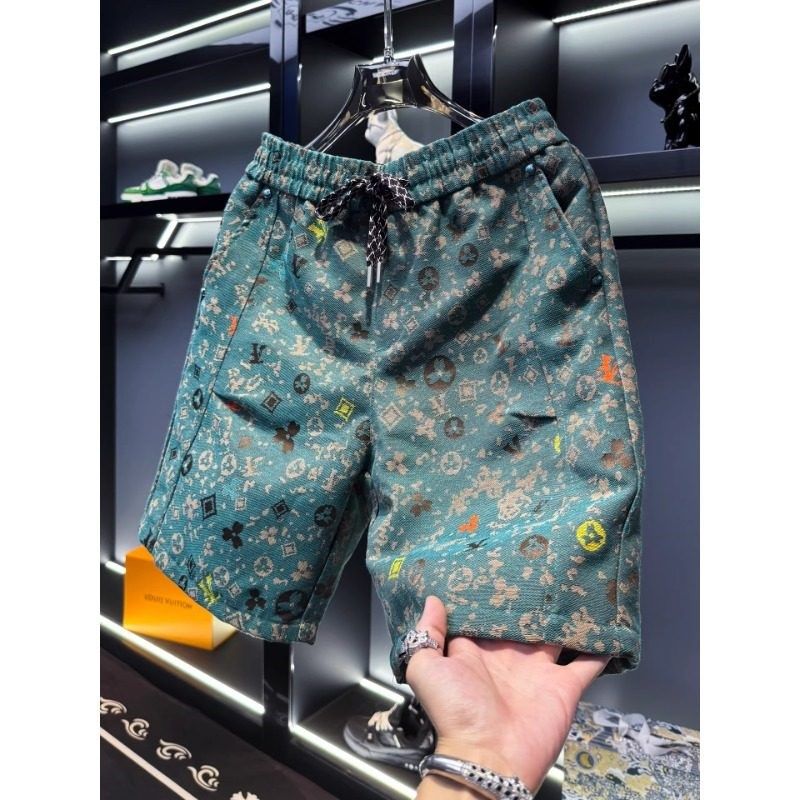 男士高端提花外穿休闲短裤潮牌2025新款百搭夏季潮流沙滩五分裤男,男装,短裤,淘宝优惠券,粉丝福利购,淘宝优惠卷