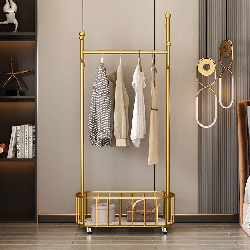 仙人掌衣帽架落地式可移动客厅卧室铁艺带轮加粗加厚北欧挂衣架子