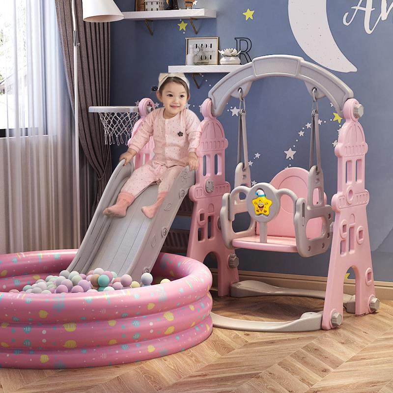 儿童滑滑楼梯室内外家用婴幼儿小孩秋千塑料滑梯组合小型宝宝玩道