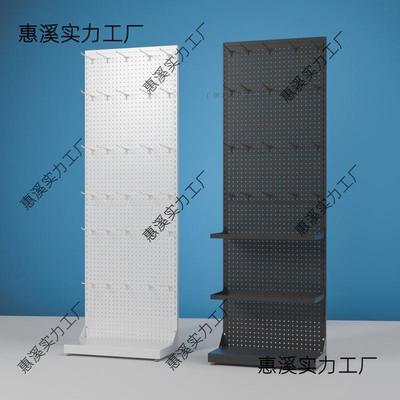工厂直发洞洞板超市货架展示架置物架子金属多功能层板带挂钩移动