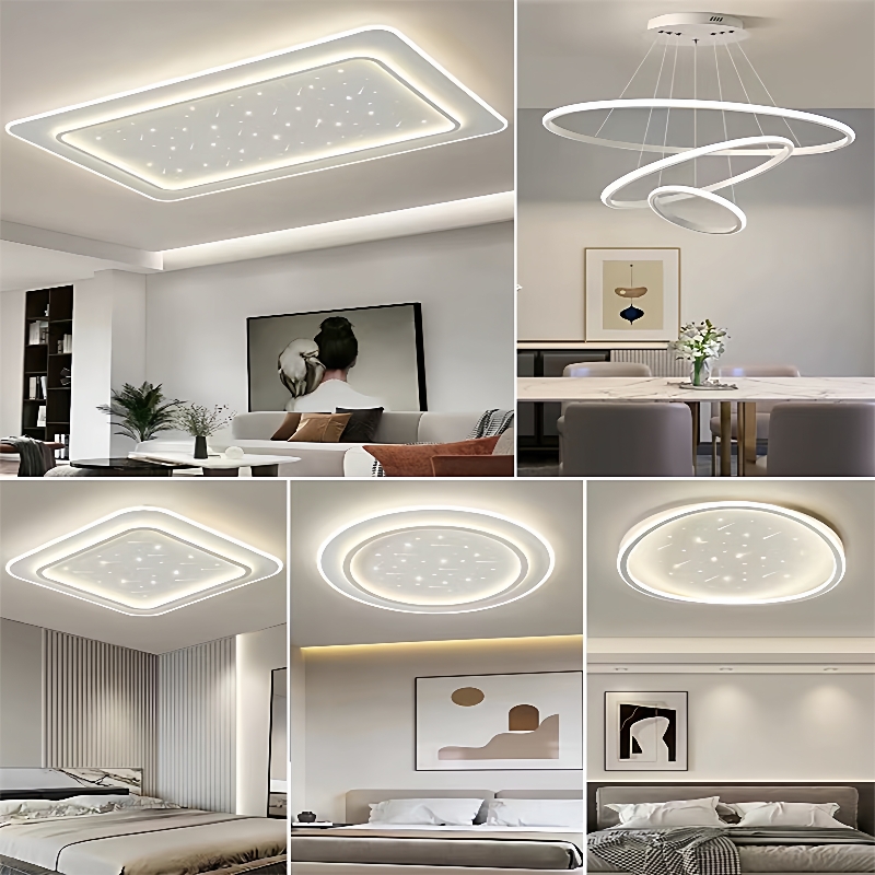 客厅灯现代简约智能灯具吸顶灯2025年新款圆形卧室灯全屋套餐组合