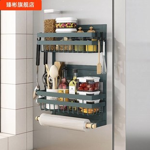 冰箱外侧面置物架侧收纳侧边壁挂式旁边的上面的放在挂在保鲜袋