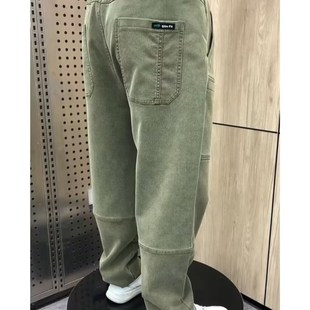 哈伦裤 直筒弹力百搭六兜宽松小直角裤 男士 休闲裤 牛仔老爹裤 春秋季