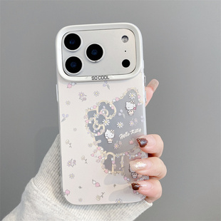 适用iphone17手机壳女苹果15ProMax卡通iPhone16碎花凯蒂猫13可爱1211硅胶14软17Air磨砂彩银华为Pura80pro防