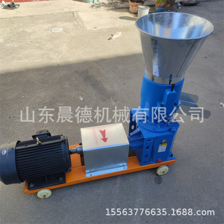 平模挤压造粒机 家禽家畜饲料加工设备鸡鸭鱼饲料颗粒机