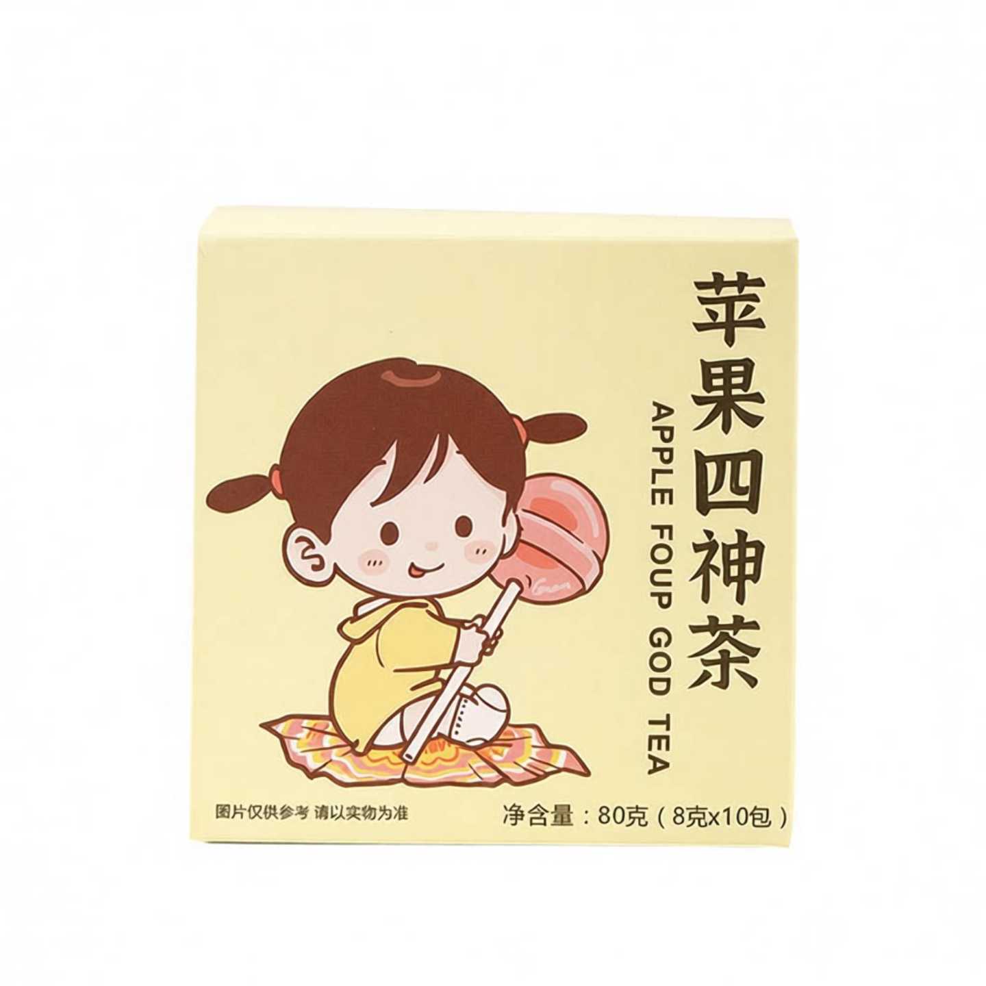 苹果四神茶苹果干芡实茯苓山袋泡茶宝宝泡茶喝四神汤茶包