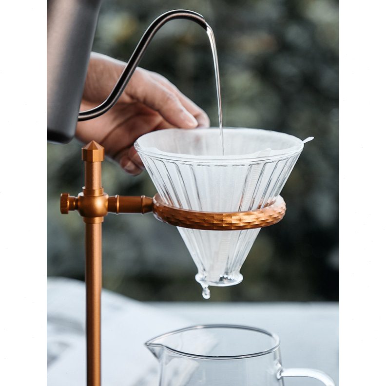 手冲咖啡壶套装复古咖啡户外手冲壶支架滴漏玻璃滤杯器具