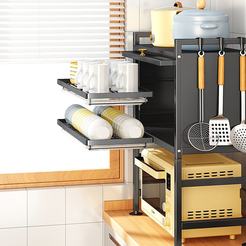 厨房置物架微波炉筷子桶多功能碗碟橱柜烤箱收纳架菜板双层储物柜
