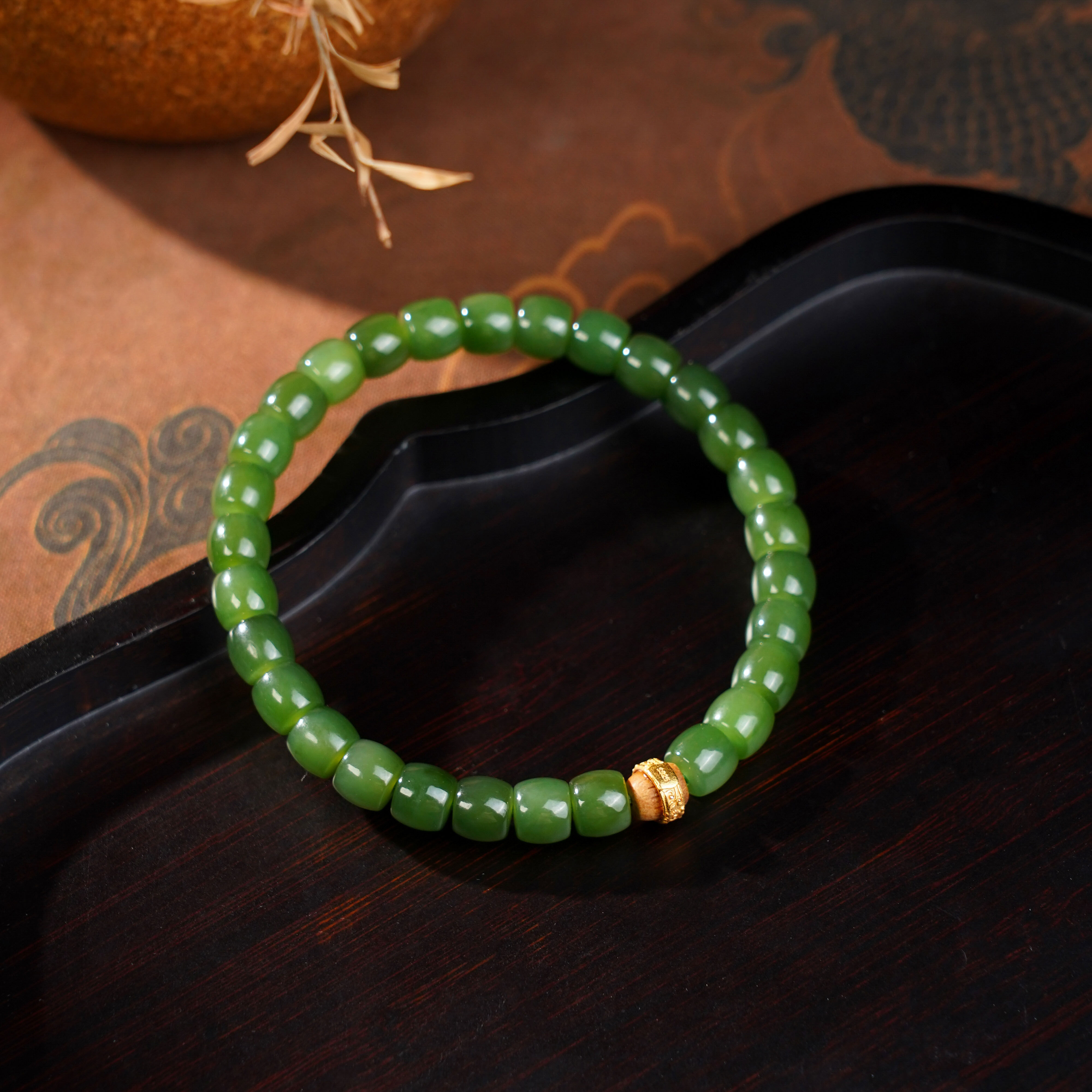 和田玉碧玉直切手串