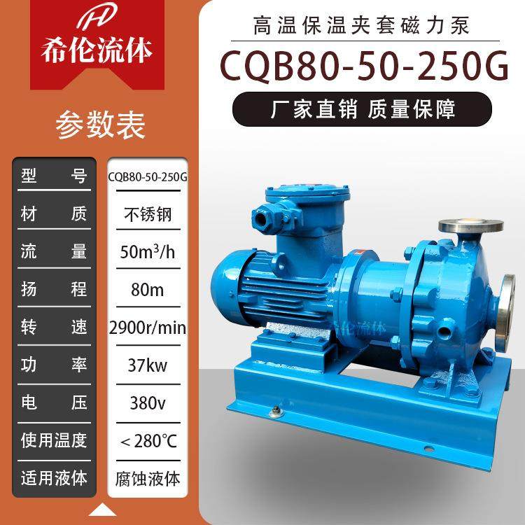 供应CQB80-50-250高温驱动离心泵不锈钢304量大从优牌