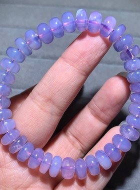 天然冰种果冻感紫玉晶盘珠手链紫水晶女梦幻紫甜美饰品礼物民族风