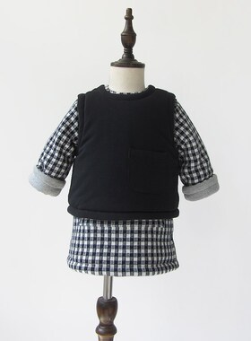 菊之布忆 自制手工棉花棉袄马甲宝宝棉衣男女儿童冬季保暖棉服