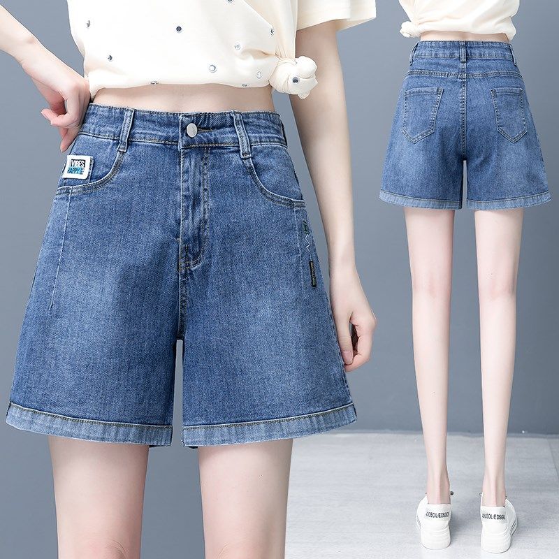 夏季薄款牛仔短裤女2024年新款阔腿a字五分裤子高腰宽松5分裤中裤,女装/女士精品,牛仔裤,淘宝优惠券,粉丝福利购,淘宝优惠卷
