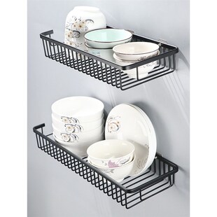 厨房碗碟收纳架太空铝置物架挂墙壁挂式小型迷你沥水架放碗架挂篮