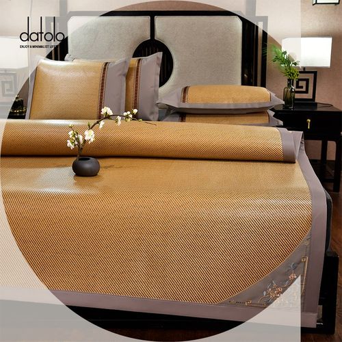 datolo高端凉席夏季可折叠冰藤双面席藤席裸睡O夏天2025新款三件