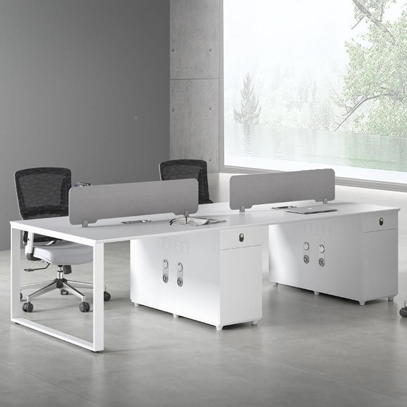 字四位办公桌工h写楼位人员工桌G635带抽屉简约屏风六人位职员办