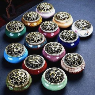 陶瓷香炉家用熏香香薰盘塔香小号盘香炉香薰焚香