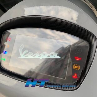 Vespa300改装GTS长领带短领带仪表框装饰盖黑化水转印冲刺春天150