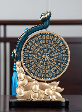 新中式摆件百福如意圆满客厅酒柜电视柜高档家居办公室玄关装饰品