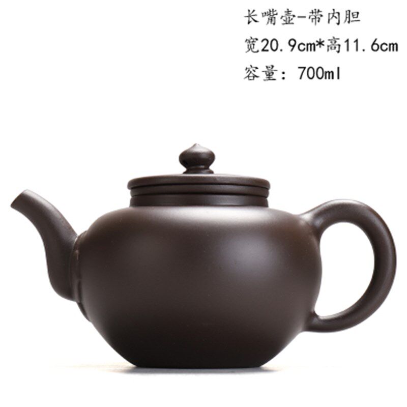 宜兴紫砂茶具大号提梁壶过滤内胆泡茶壶大容量茶壶洋桶壶酒店用品