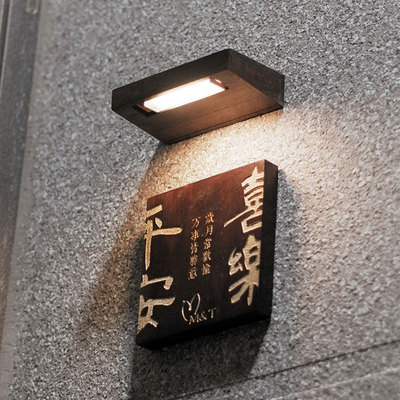 门牌感应灯氛围灯门牌号装饰灯门牌射灯照明灯智能感应小夜灯壁灯