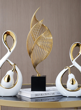 简约现代轻奢玄关酒柜装饰品创意客厅家居电视柜办公室乔迁摆件