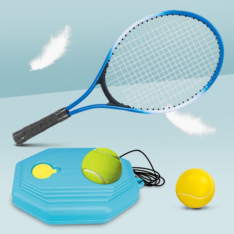 儿童单人网球训练器自练回弹带绳新手羽毛球拍运动户外亲子玩具